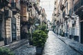 Catania, Sicily, Italy Ã¢â¬â august 15, 2018: beautiful cityscape of Italy, decorative plant in pots on historical street